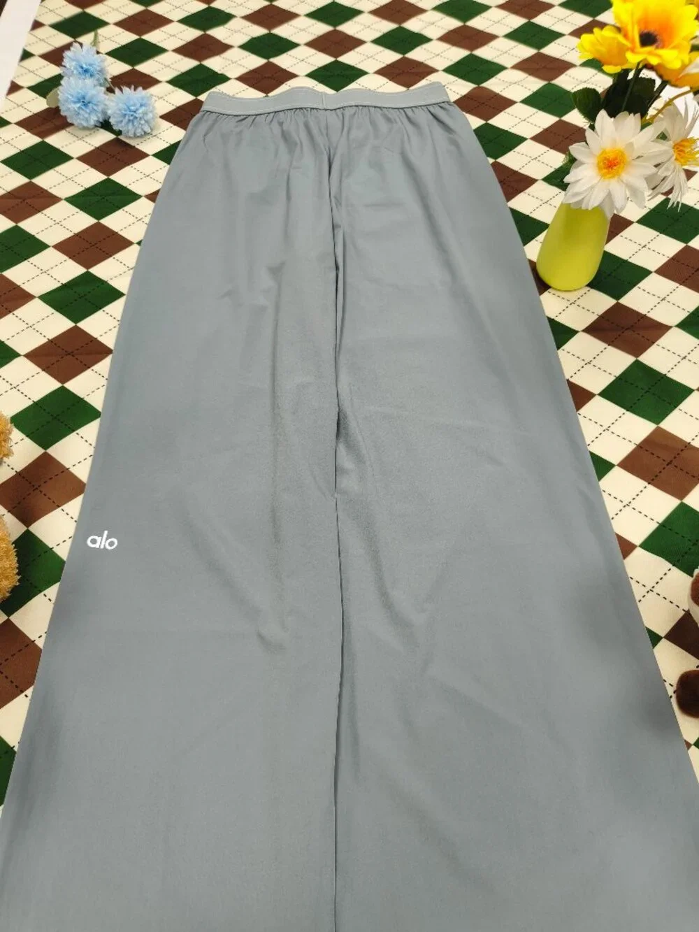 Steel Grey ALO Yoga High/Low Rise Wide Leg Pants Regular-Chic Everyday Trouser🍎